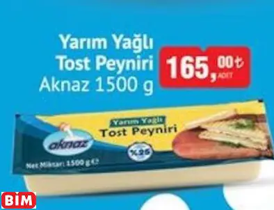 AKNAZ YARIM YAĞLI TOST PEYNİRİ